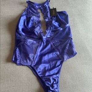 Frederick's of Hollywood Purple Lace Bodysuit